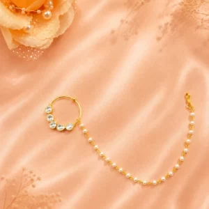 Noor Pearl Nath | Elegant Pearl Bridal Nose Ring