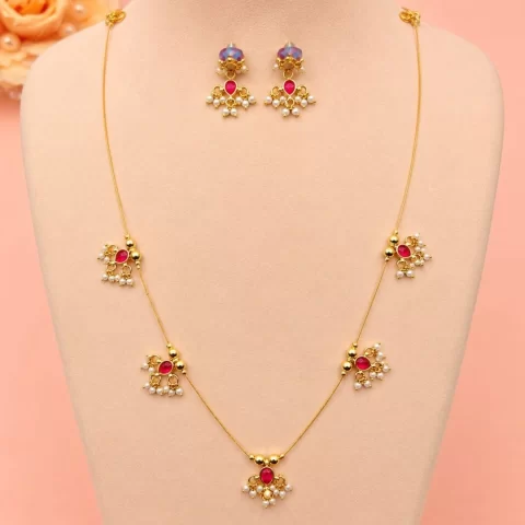 pearl necklace set for women